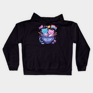 Cat LGBT Graphic Novels Kids Hoodie